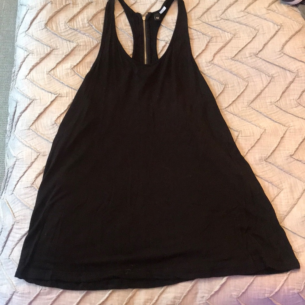 H&M racer back black top with zipper detail